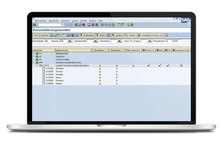 SAP Konsolidierungsmonitor SAP BCS/4HANA